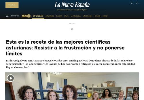 Esta es la receta de las mejores científicas asturianas: Resistir a la frustración y no ponerse límites